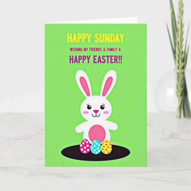 Polka Dot Easter Friends Card (Front)