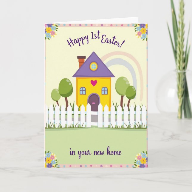 Polka Dot Easter Home Card (Front)