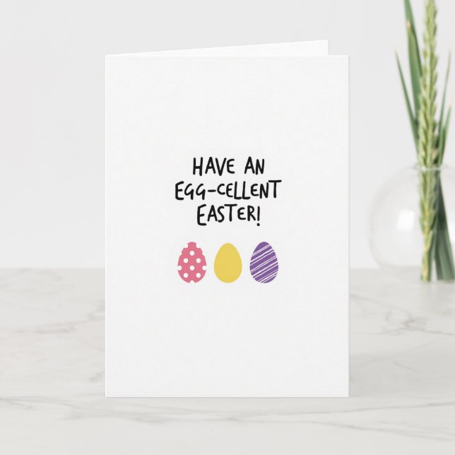 Polka Dot Easter Ovoid Card (Front)
