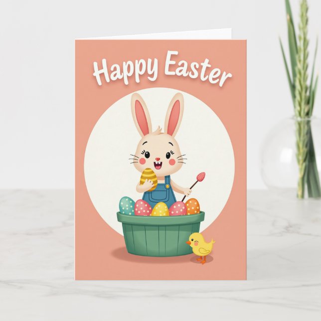 Polka Dot Egg Basket Card (Front)