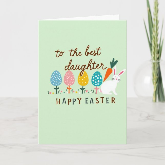 Polka Dot Eggs Springtime Card (Front)