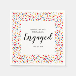 Polka Dot Engagement Party Napkins