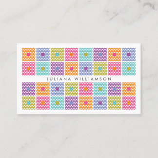Polka Dot Fabric Quilt Pattern Business Card