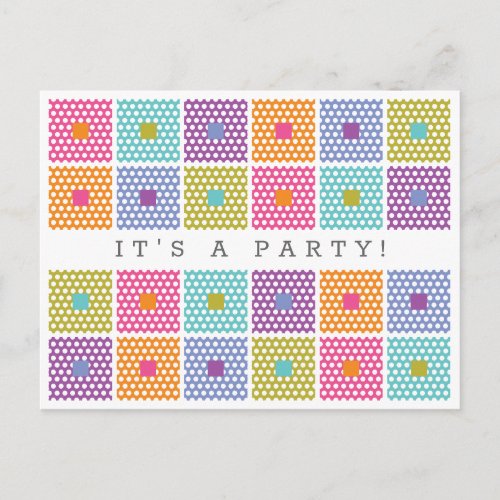 Polka Dot Fabric Quilt Pattern Postcard