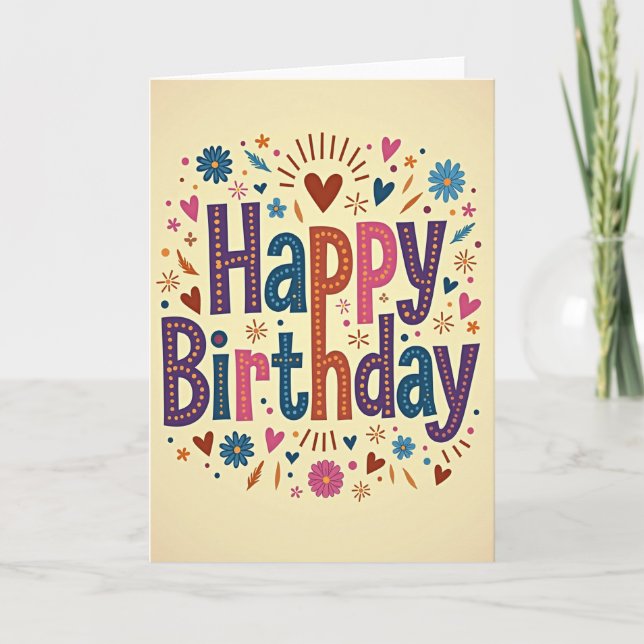 Polka Dot Festive Fun Card (Front)