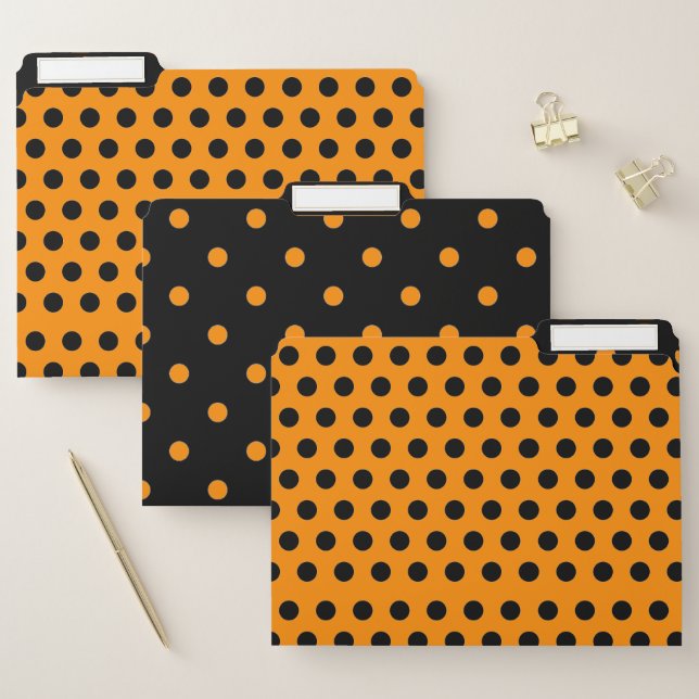 Polka-dot File Folders - set of 3 (Set)