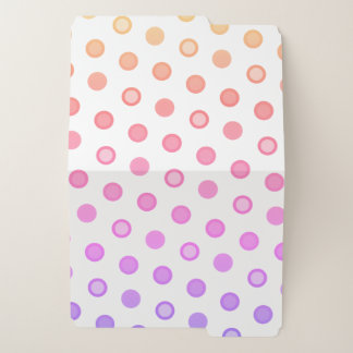 Polka Dot Filing Folders