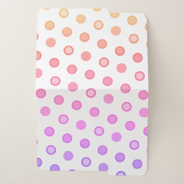 Polka Dot Filing Folders (Outside Right)