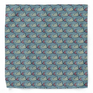 Polka Dot Fish Pattern Bandana