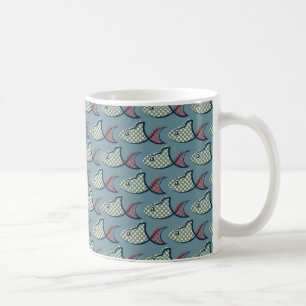 Polka Dot Fish Pattern Coffee Mug