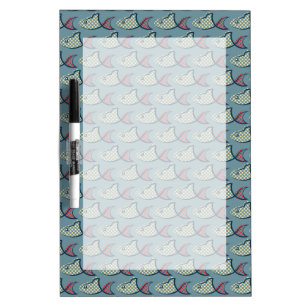 Polka Dot Fish Pattern Dry Erase Board
