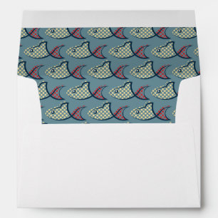 Polka Dot Fish Pattern Envelope