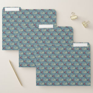 Polka Dot Fish Pattern File Folder