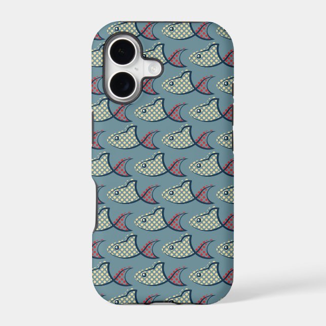 Polka Dot Fish Pattern Iphone Case (Back)