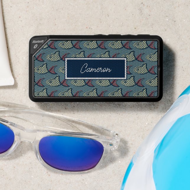 Polka Dot Fish Pattern | Personalize Bluetooth Speaker (Insitu(Beach))