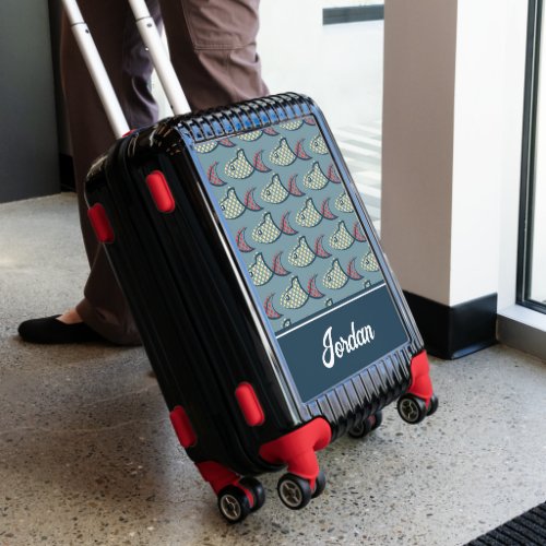 Polka Dot Fish Pattern  Personalize Luggage