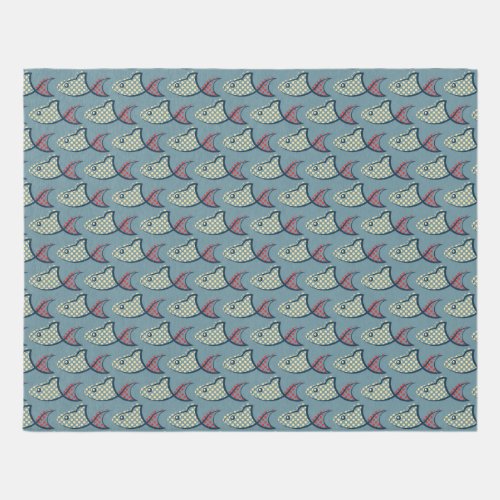 Polka Dot Fish Pattern Rug