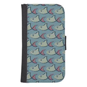 Polka Dot Fish Pattern Phone Wallet