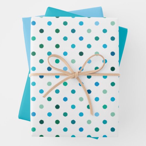 Polka Dot Flat Sheet Wrapping Paper 