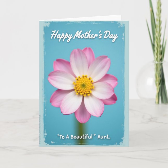 Polka Dot Floral Azure Card (Front)