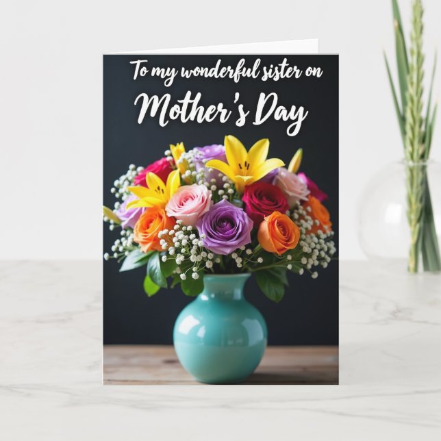 Polka Dot Floral Blessing Card (Front)