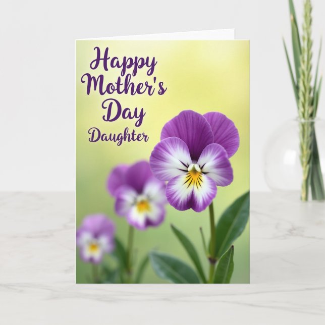 Polka Dot Floral Bloom Card (Front)