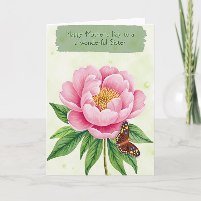 Polka Dot Floral Blossom Card (Front)