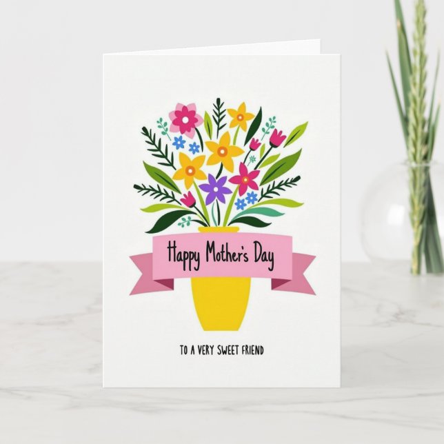 Polka Dot Floral Cheer Card (Front)
