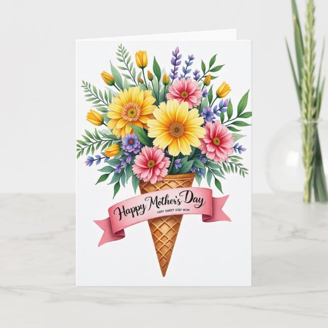Polka Dot Floral Delight Card (Front)