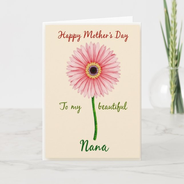 Polka Dot Floral Emblem Greeting Card (Front)