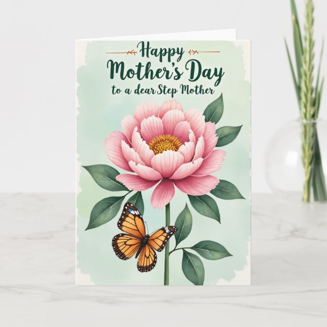 Polka Dot Floral Fancy Card (Front)