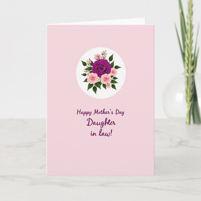 Polka Dot Floral Grandmas Card (Front)