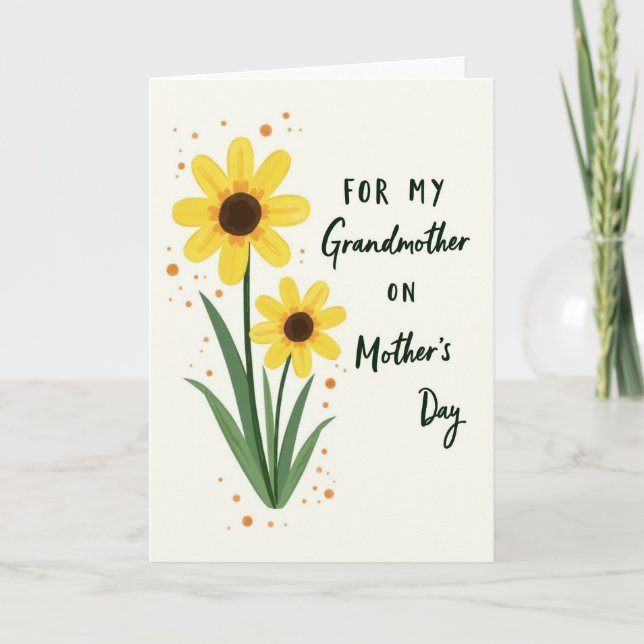 Polka Dot Floral Mom Appreciation Card (Front)