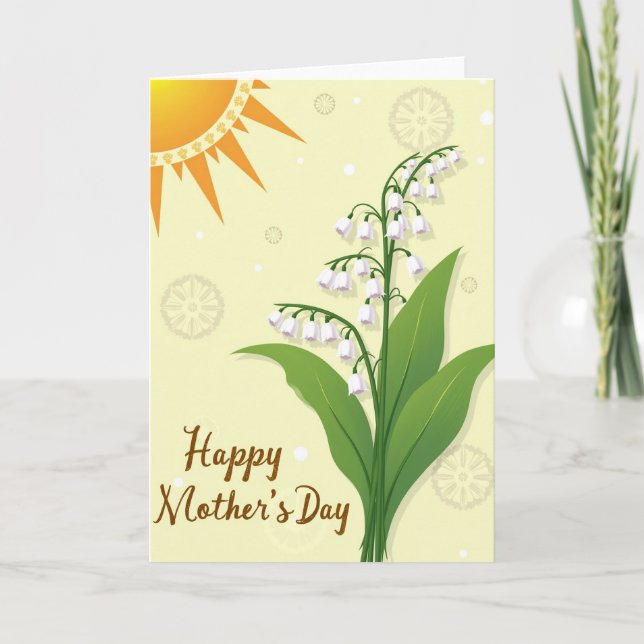Polka Dot Floral Spring Card (Front)