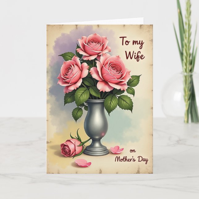 Polka Dot Floral Still Life Card (Front)