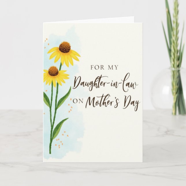 Polka Dot Floral Summer Card (Front)