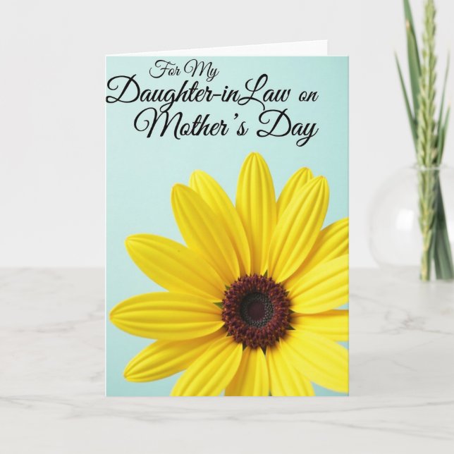 Polka Dot Flower Daughterinlaw Card (Front)