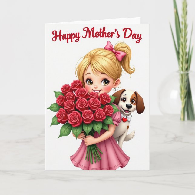 Polka Dot Flower Gift Card (Front)