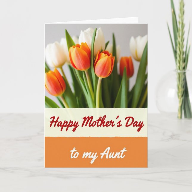 Polka Dot Flower Moms Day Card (Front)