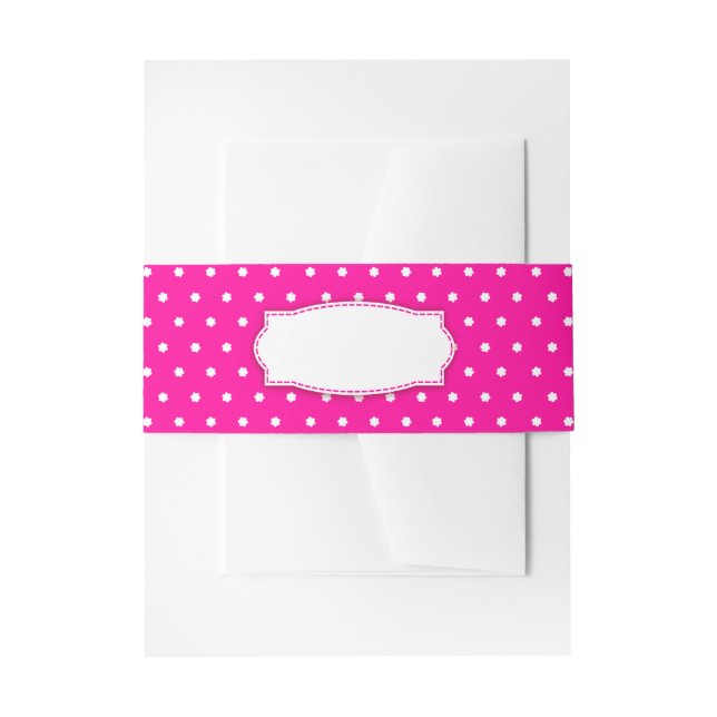 Polka dot flower pink belly band (Front Example)