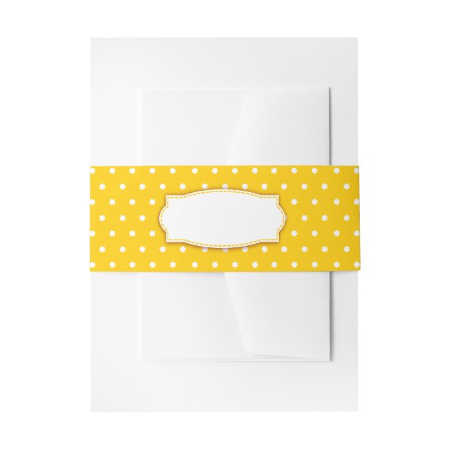 Polka dot flower yellow belly band (Front Example)