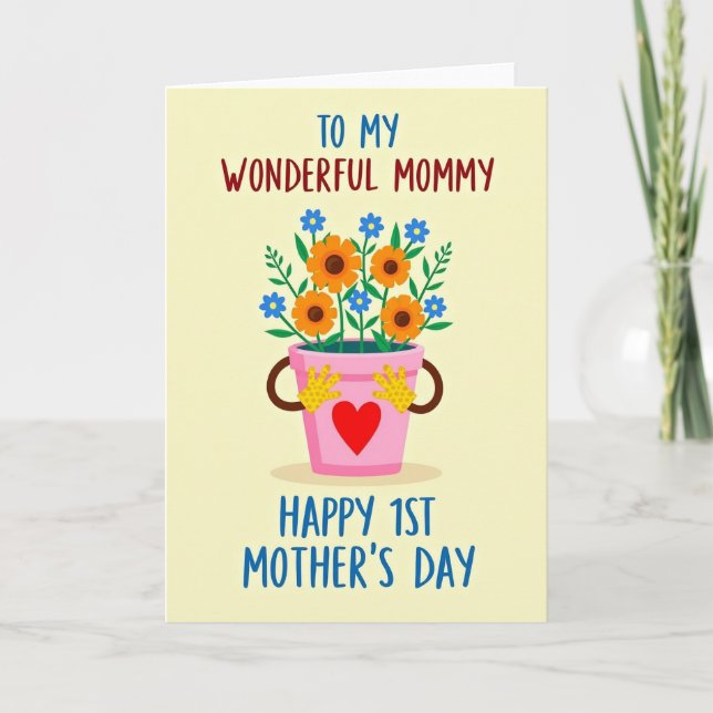 Polka Dot Flowers Love Card (Front)