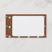 Polka Dot Frame Business Card (Back)