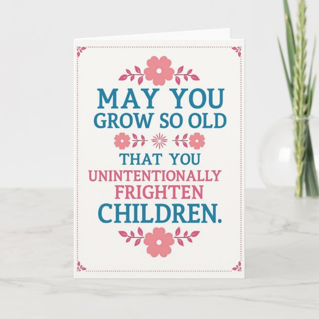 Polka Dot Frighten Children Card (Front)