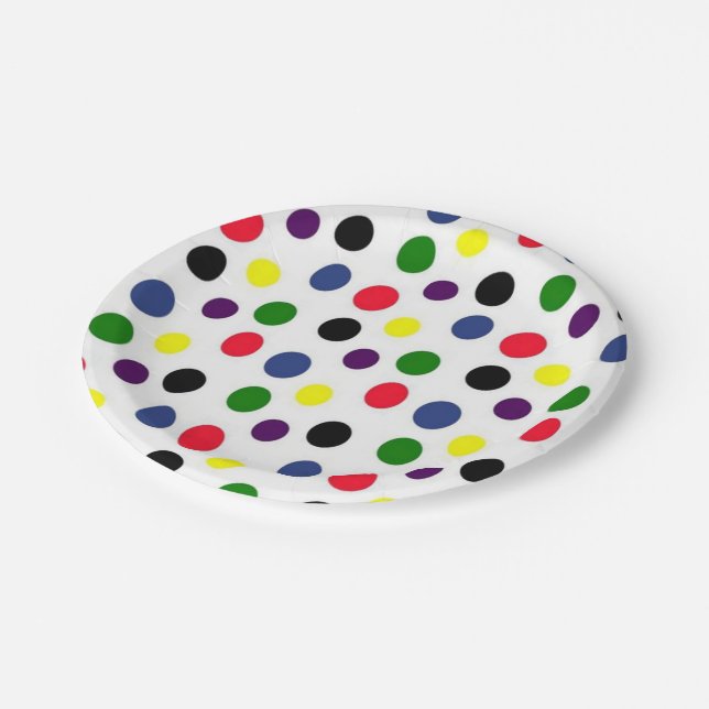 Polka Dot Fun Paper Plates (Angled)