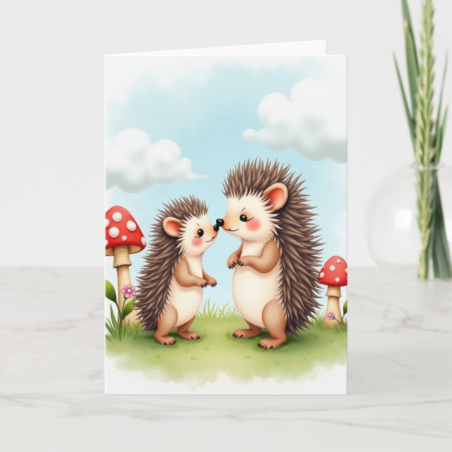 Polka Dot Fungi Love Card (Front)