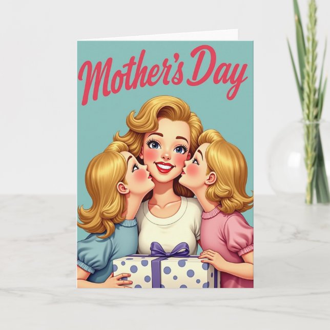 Polka Dot Gift Family Love Card (Front)