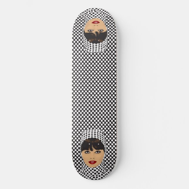 Polka Dot Girl Skateboard Deck (Front)