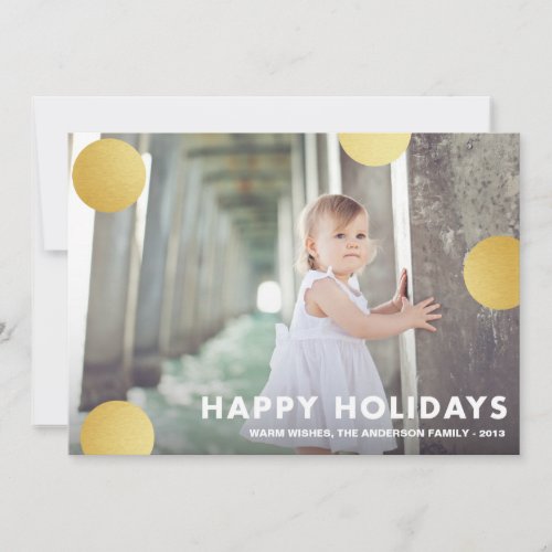 POLKA DOT GOLD | HOLIDAY PHOTO CARD