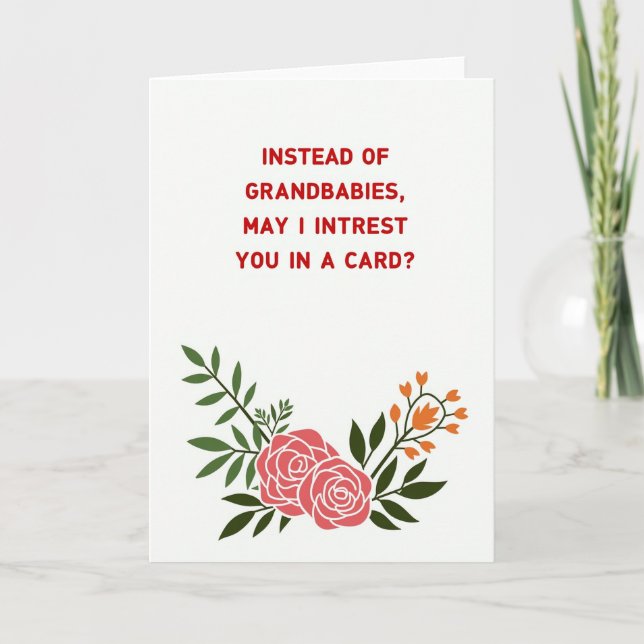 Polka Dot Grandbabies Funny Card (Front)